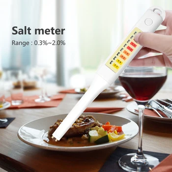 Светодиодный электронный тестер солености пищевых продуктов, ручной измеритель пищевой соли, салинометр для супа