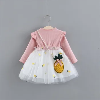 Mosengkw 2023 Летнее платье принцессы для девочек с коротким рукавом и принтом шляпы, детское повседневное платье для младенцев