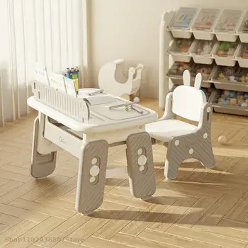 Детский стол и стул можно поднимать, обучение ребенка, игрушки для детского сада, раннее образование, маленький письменный стол, рисование, чтение