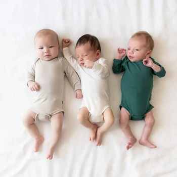 Детский комбинезон из бамбукового волокна 0-24 м, одежда для новорожденных мальчиков и девочек, Летний Удобный Детский комбинезон, Одежда для младенцев