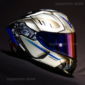 Мотоциклетный шлем с полным лицом X-14 x14 Серебристый шлем HA для верховой езды, мотокросса, мотобайка, шлем Casco De Motocicleta