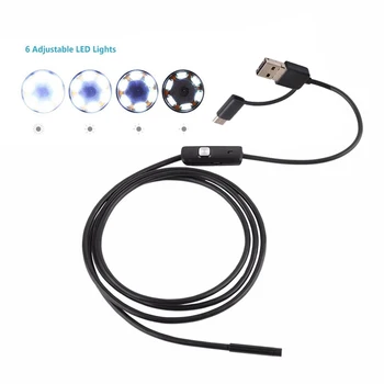 3-в-1 USB-инспекционная Бороскопическая камера, Промышленный эндоскоп, инспекционная камера, Водонепроницаемая инспекционная труба для Android