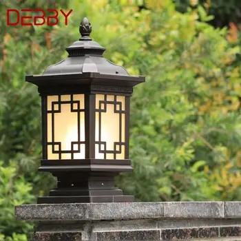 Уличная классическая лампа DEBBY Простая электрическая светодиодная лампа на столбе, водонепроницаемая для внутреннего двора виллы, ретро-ландшафта сада