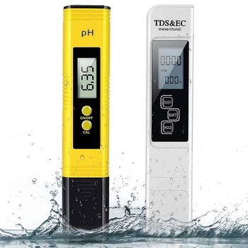 TDS & EC Метр Тестер TDS Water LCD Новый Фильтр для промилле Воды 0-9990PPM Аквариумный PH Качество Чистота 0-14 Цифровой Тестер Метр