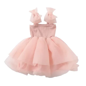 Летнее платье принцессы для девочек, детская одежда для дня рождения, милые платья для девочек, милый костюм для детей 2-8 лет