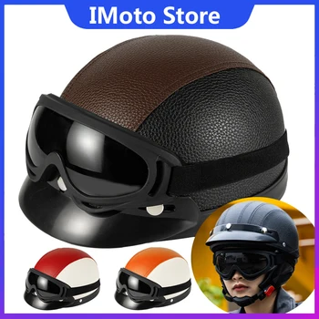 Шлем с половиной лица, мотоциклетный шлем, бейсболки, легкие велосипедные шлемы, защитные каски с защитой от ультрафиолета, шлемы для женщин, мужчин