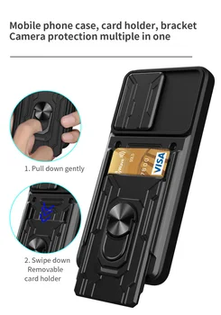 Карманный Гибридный Чехол-Броня для Redmi Note 12 12 Pro 11 11S 10 9 9 Pro 8 Redmi 10C 10 9C 9A 9T 9 Магнитный Автомобильный Держатель