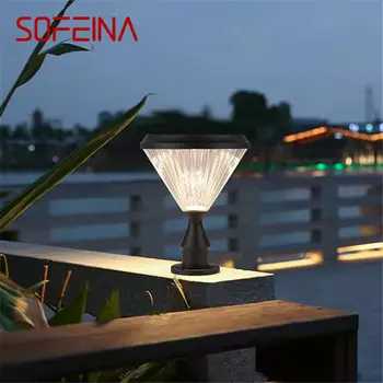 Солнечная лампа SOFEINA, современное креативное наружное освещение ворот, водонепроницаемая светодиодная подсветка для внутреннего двора, сада, балкона, крыльца.