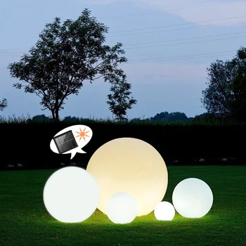 Солнечное освещение Садовый светодиодный шар С изменением цвета RGB Газонная лампа Дорожка к бассейну Декор двора Освещение атмосферы в помещении на открытом воздухе
