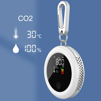 Мини детектор CO2 3 в 1 Измеритель CO2 Монитор качества воздуха Измеритель температуры Влажности Анализатор воздуха Цифровой датчик CO2 Детектор