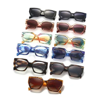 Квадратные солнцезащитные очки, новая мода, неправильная оправа, женские мужские очки с оттенками, негабаритные женские солнцезащитные очки, трендовые солнцезащитные очки UV400