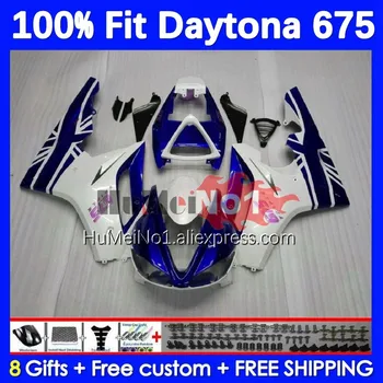 OEM обвес для Daytona 675 Daytona-675 2009 2010 2011 2012 194No.2 Daytona675 09 10 11 12 Обтекатель пресс-формы для литья под давлением белый глянцевый
