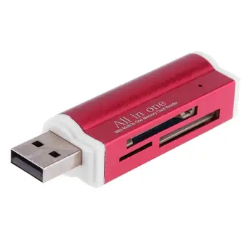 Устройство чтения карт Multi Card Reader All In One USB 2.0 SD / SDHC / Mini SD / MMC / TF Устройство Чтения Смарт-карт памяти Флэш-накопитель Cardreader Адаптер