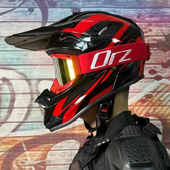 Мотоциклетный шлем для скоростного спуска DH, бездорожья Am, Полный шлем для горного велосипеда, шлем для верховой езды, MX, Внедорожный шлем, Отправить подарок из 3 предметов