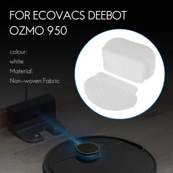 40шт Одноразовая Швабра Тряпки для Ecovacs Deebot Ozmo 950 920 905 Робот-Пылесос Тряпки для Уборки